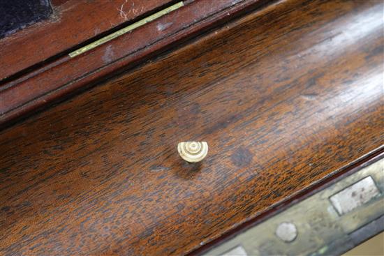 A Regency mahogany brass writing slope